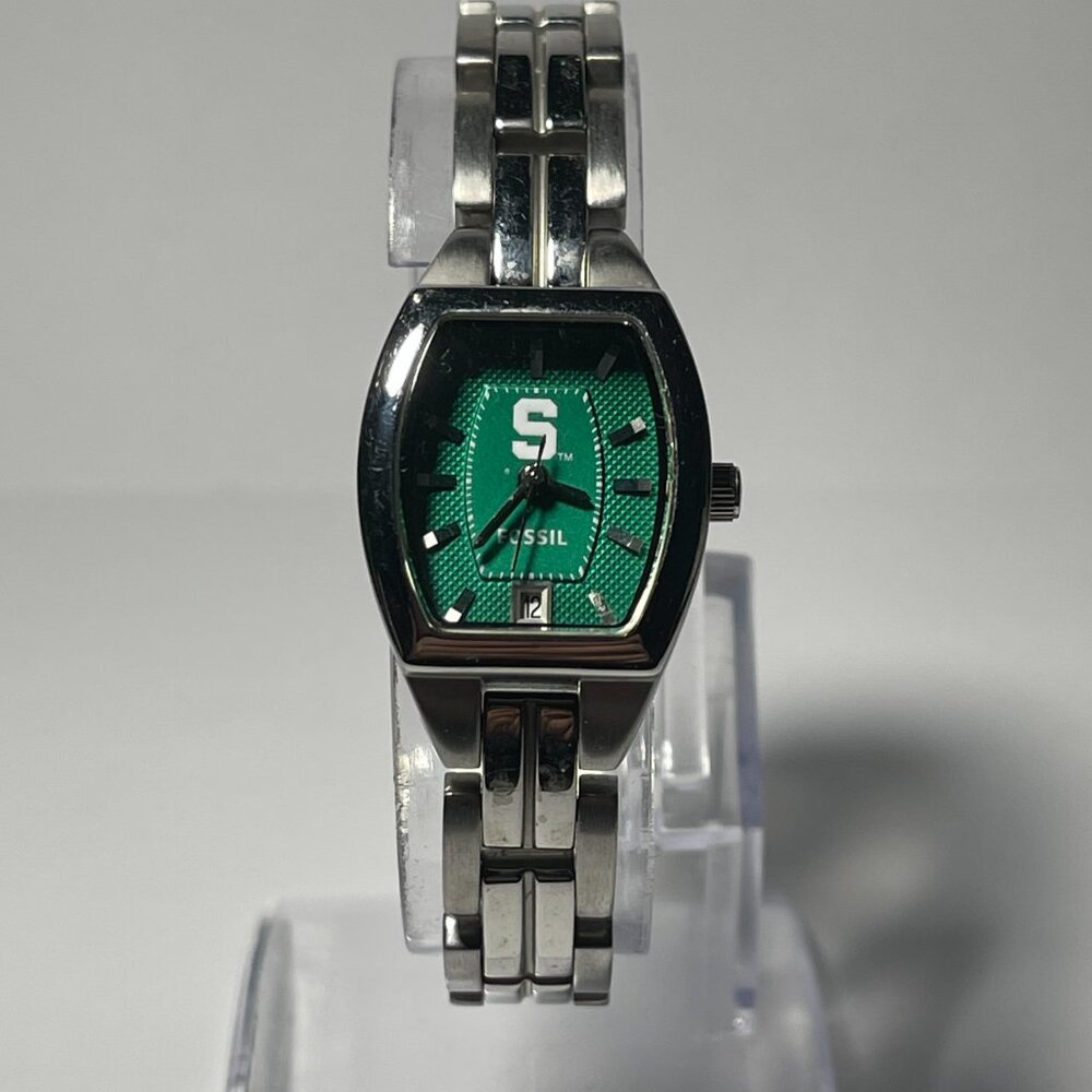 Michigan State Spartans NCAA Stainless-Steel Bracelet Watch by Fossil !!NEW!!